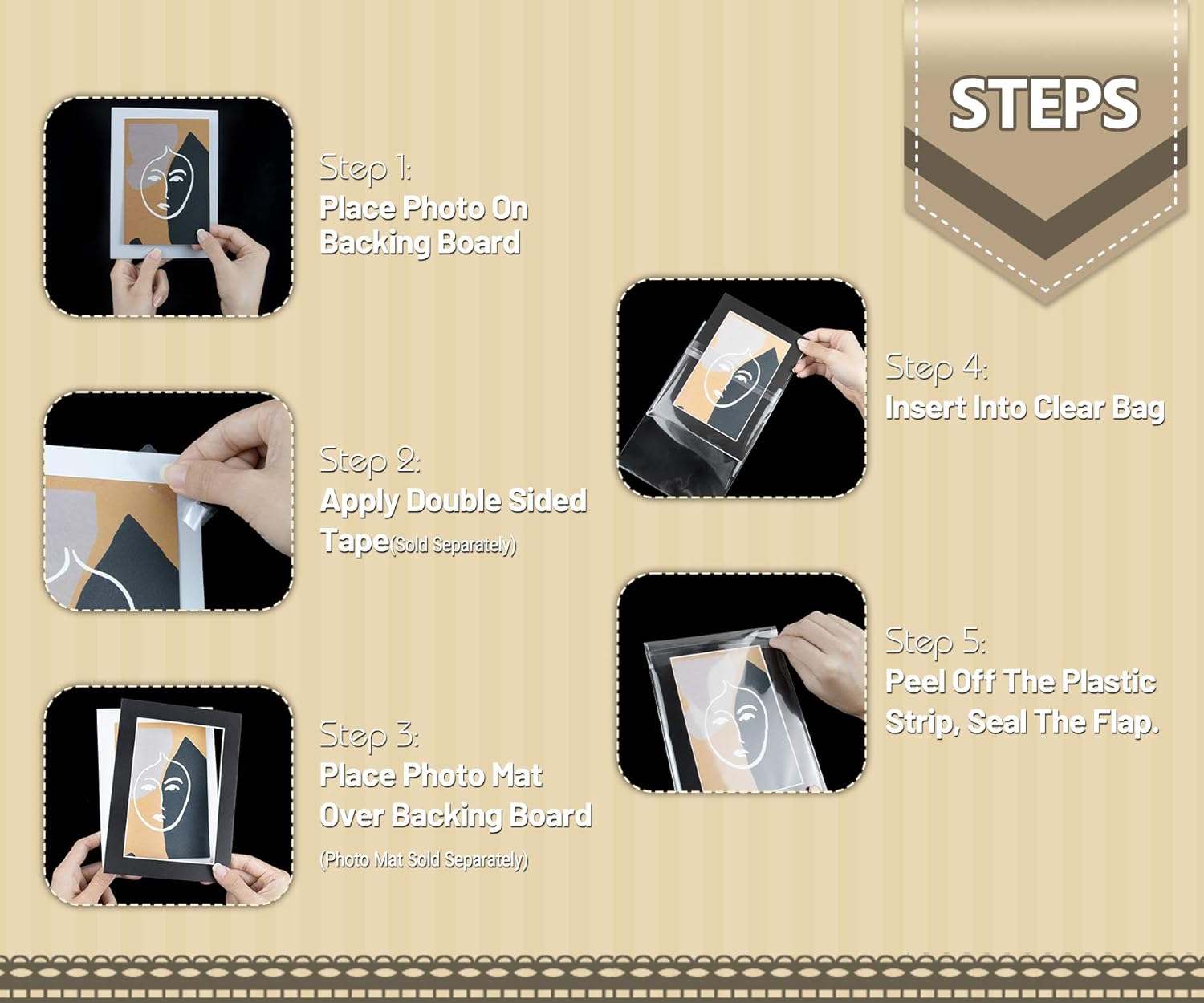 70% Off Everything Golden State Art, Acid-Free See-Through Sleeves Storage Clear Bags for Photo Framing Mats Mattes (16 3/8x 20 1/8 inches for 16x20 Photo Mats, Set of 50)