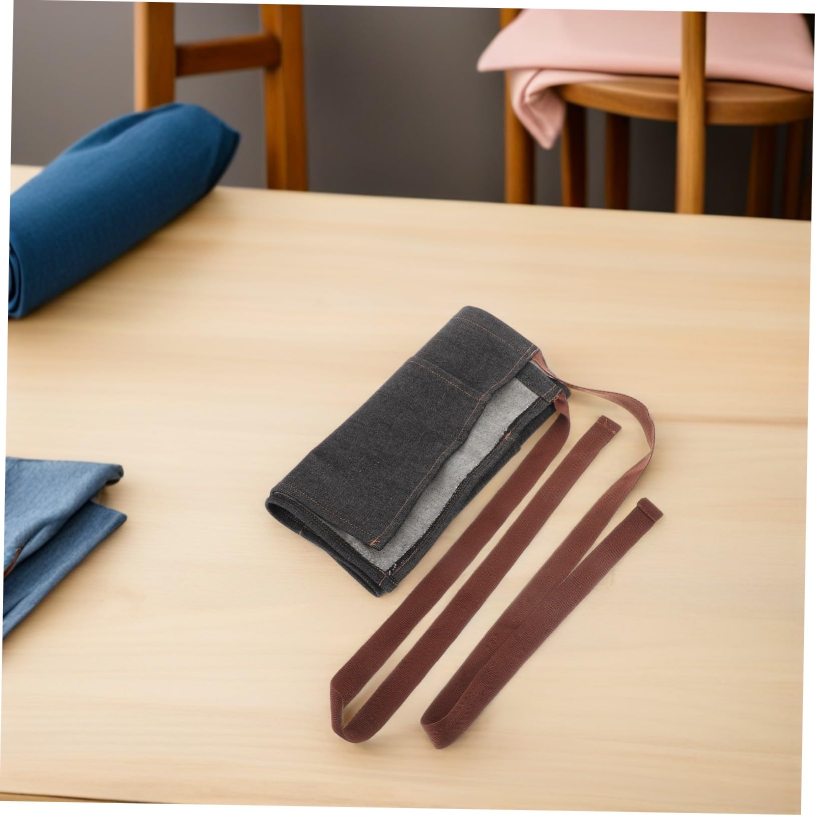2stücke Kurze Servierschürze aus Denimstoff für Damen und Herren für Servicekräfte in Restaurants Küche und Grillen Verstellbar und Waschbar