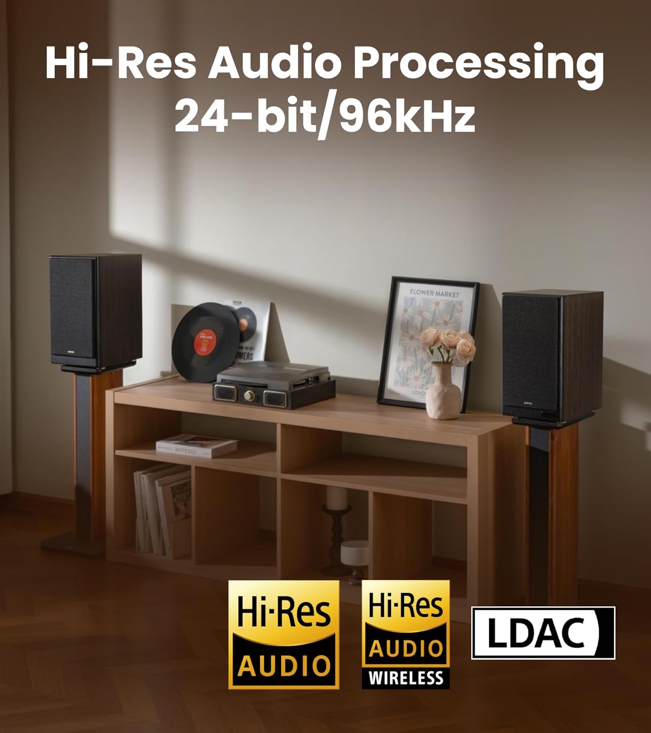 Edifier R2750DB MKII Powered Bookshelf Speakers, 144W 3-Way Active Studio Monitor with Sub Out, Hi-Res Audio, Bluetooth 6.0 with LDAC, HDMI/Optical/Coaxial for Turntable, PC, Home Audio - Walnut - Image 3