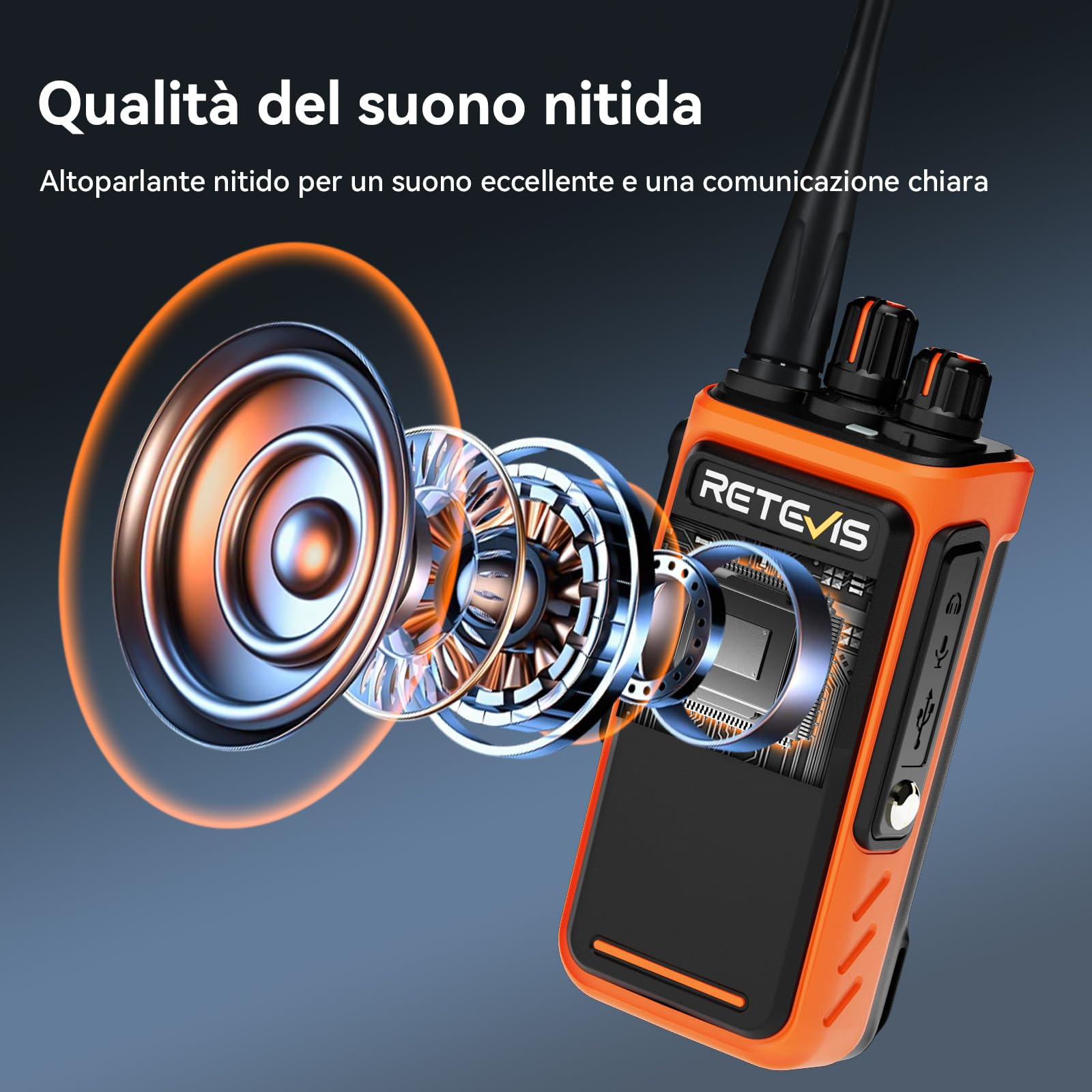 Retevis C66 Walkie Talkie Robusto, Ricetrasmittente Professionale