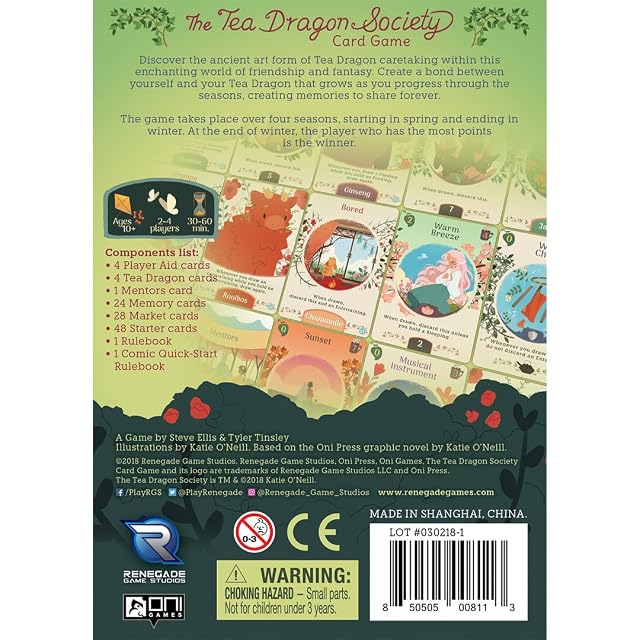 Foto 2 de 7 de Oni Games The Tea Dragon Society Card Game - Juego de Cartas - para Familias y Amantes de la Fantasía