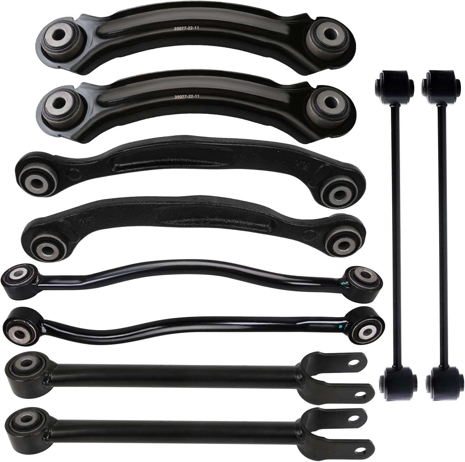 ASAPE 10Pcs Suspension Kit - Fit 2005-2016 for Chrysler 300 2005-2008 for Dodge Magnum, Rear Rearward Control Arm Rear Lower Control Arm Sway Bar End Link