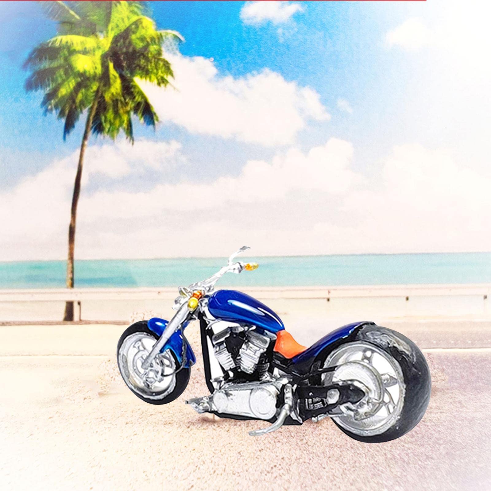 Figure Realistiche di Motociclette Dipinte in 1/64 per Diorami Ferroviari, Modellini di Veicoli per La Decorazione di Scene.,
