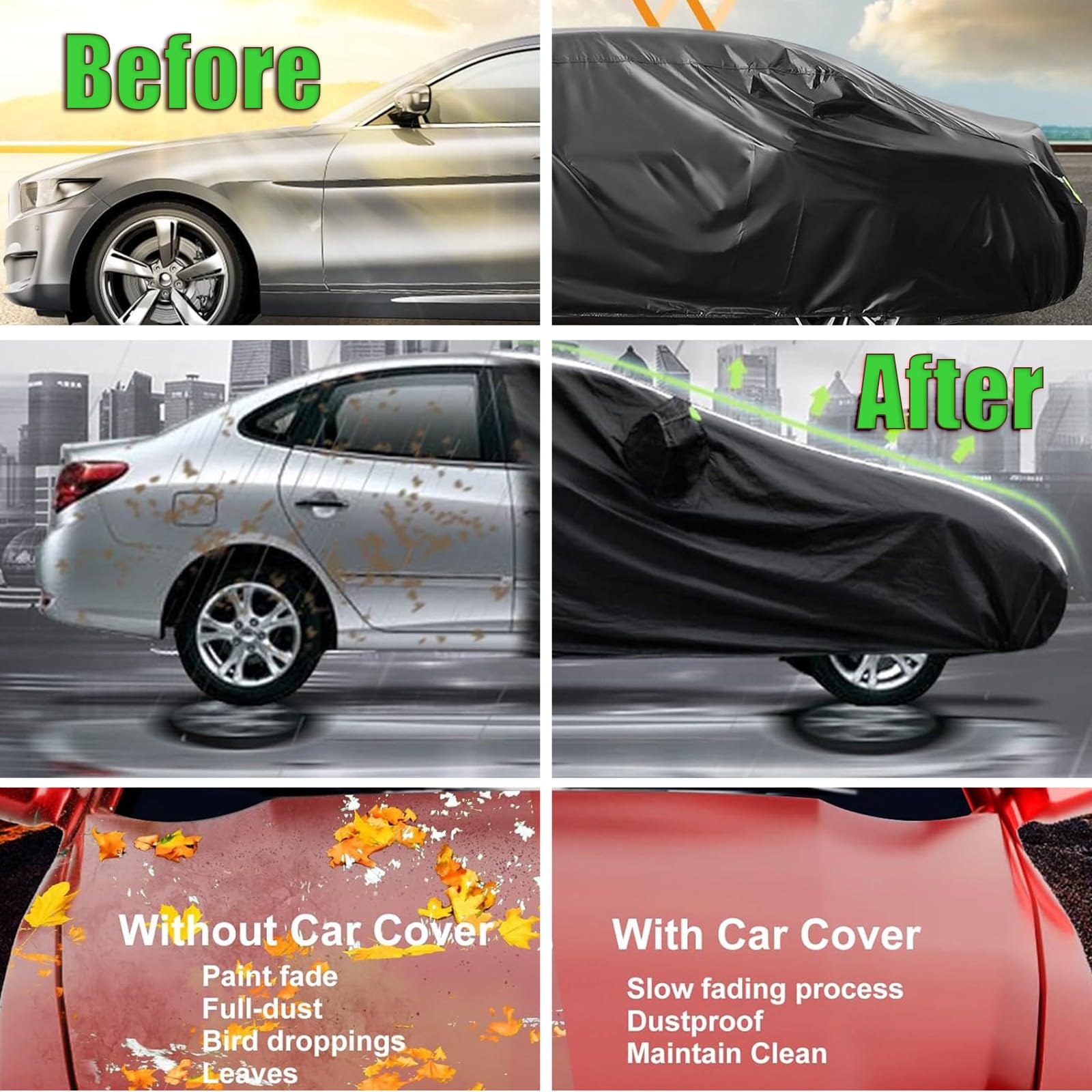 Bache Voiture Exterieur pour Honda Civic Typ R FK2, Housses pour Auto Voiture Bâche Extérieur Hiver Protege Antigel Étanche Bache Protection Voiture Respirant Contre Pluie Soleil(Silver)
