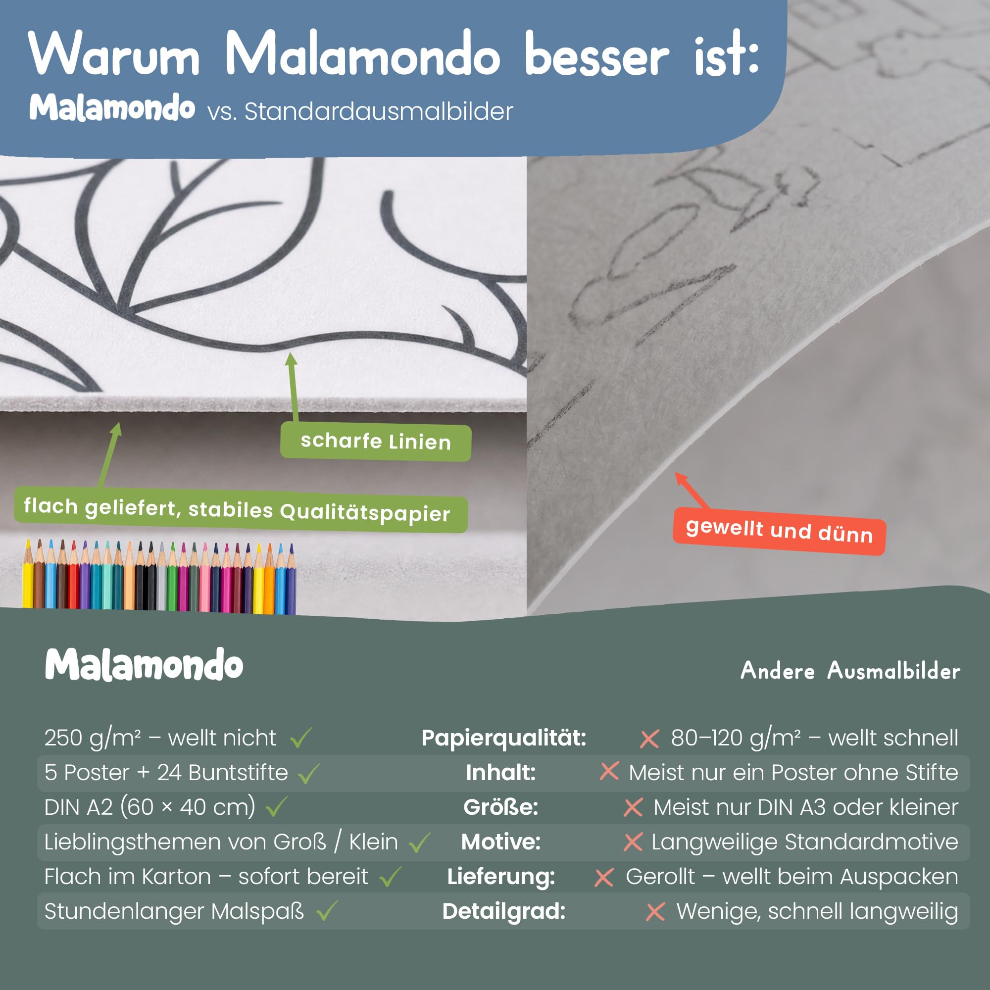 5 x plakat XXL do kolorowania z 24 kredkami, gadami od 5 lat