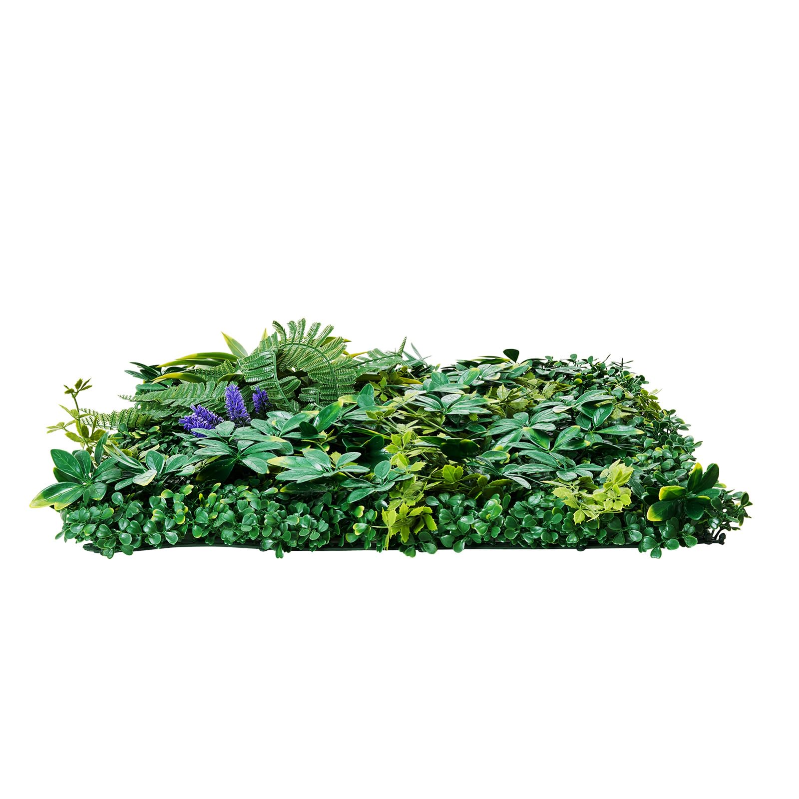 VEVOR Mur Végétal Artificiel 12 PCS Panneau Mural Décoratif Plante Artificielle 3D Emboîtable, 50x50 cm, pour Décoration Intérieure Extérieure, Couverture de Clôture en Lierre, Brise-vue Mural Jardin
