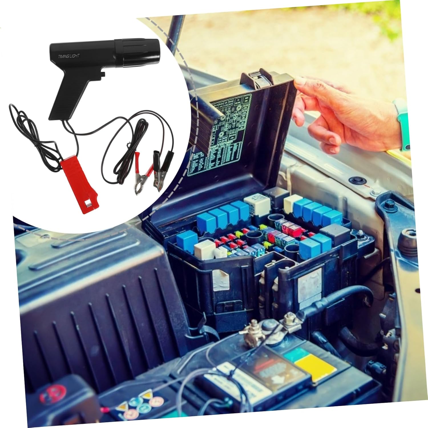 Automotive Ignition Timing Gun for Car Motorcycle Timing Light Overload Protection for Diesel Engine Repair