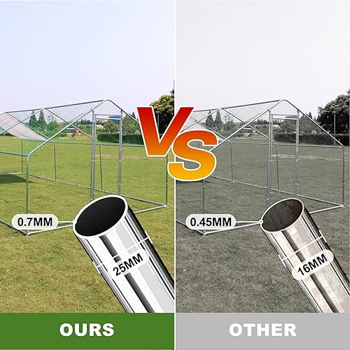 Miniatura 31 de Gallinero grande de metal, jaulas de pollo con cubierta impermeable y anti-ultravioleta para exteriores