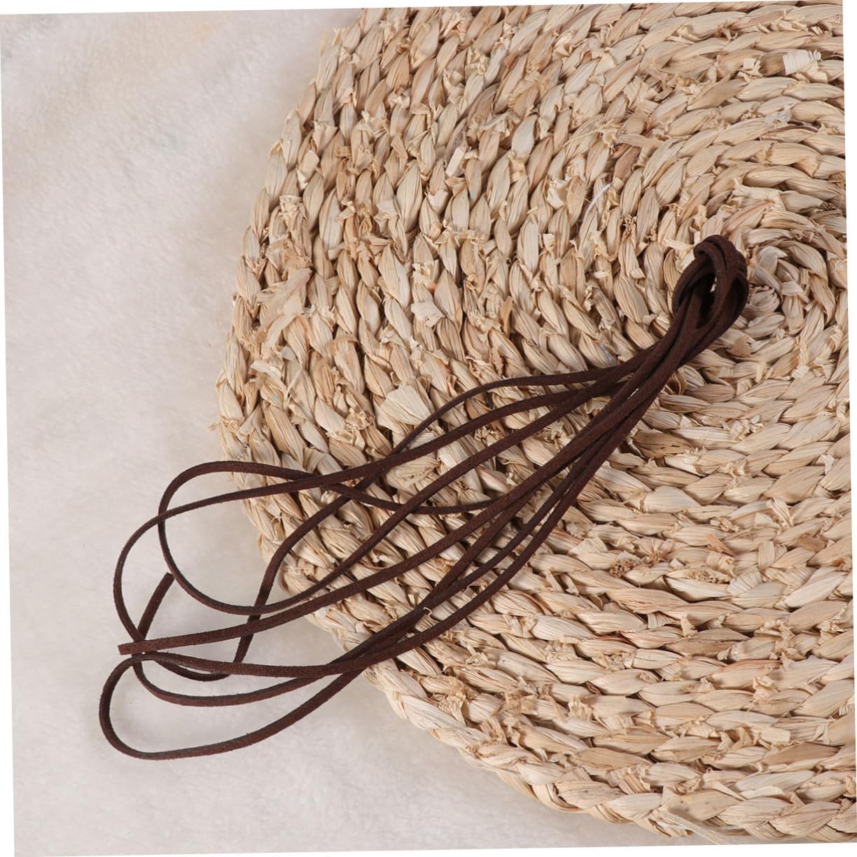 4pcs Synthetic Suede Leather String for Jewelry Making Bracelet and Necklace Crafting Beading Cord Colors Light Brown Black Dark Brown