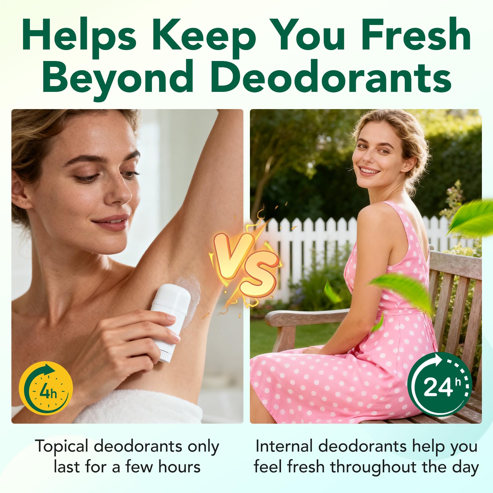 Chlorophyll Capsules | Internal Body Deodorant Supplement for Men & Women | Natural Odor Control for for Body Odor, Fresh Breath,Immune Support,Vegan(120 Caps) — Amazon image 6