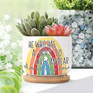 Yelolyio He Who Has A Why to Live Can Bear Almost Any How Ceramic ...