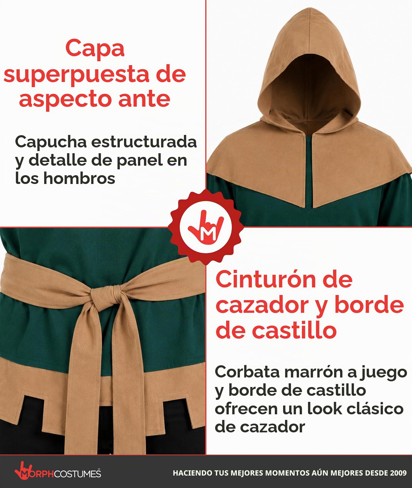 Fun Shack Disfraz Robin Hood Hombre, Disfraz Arquero Halloween Adulto