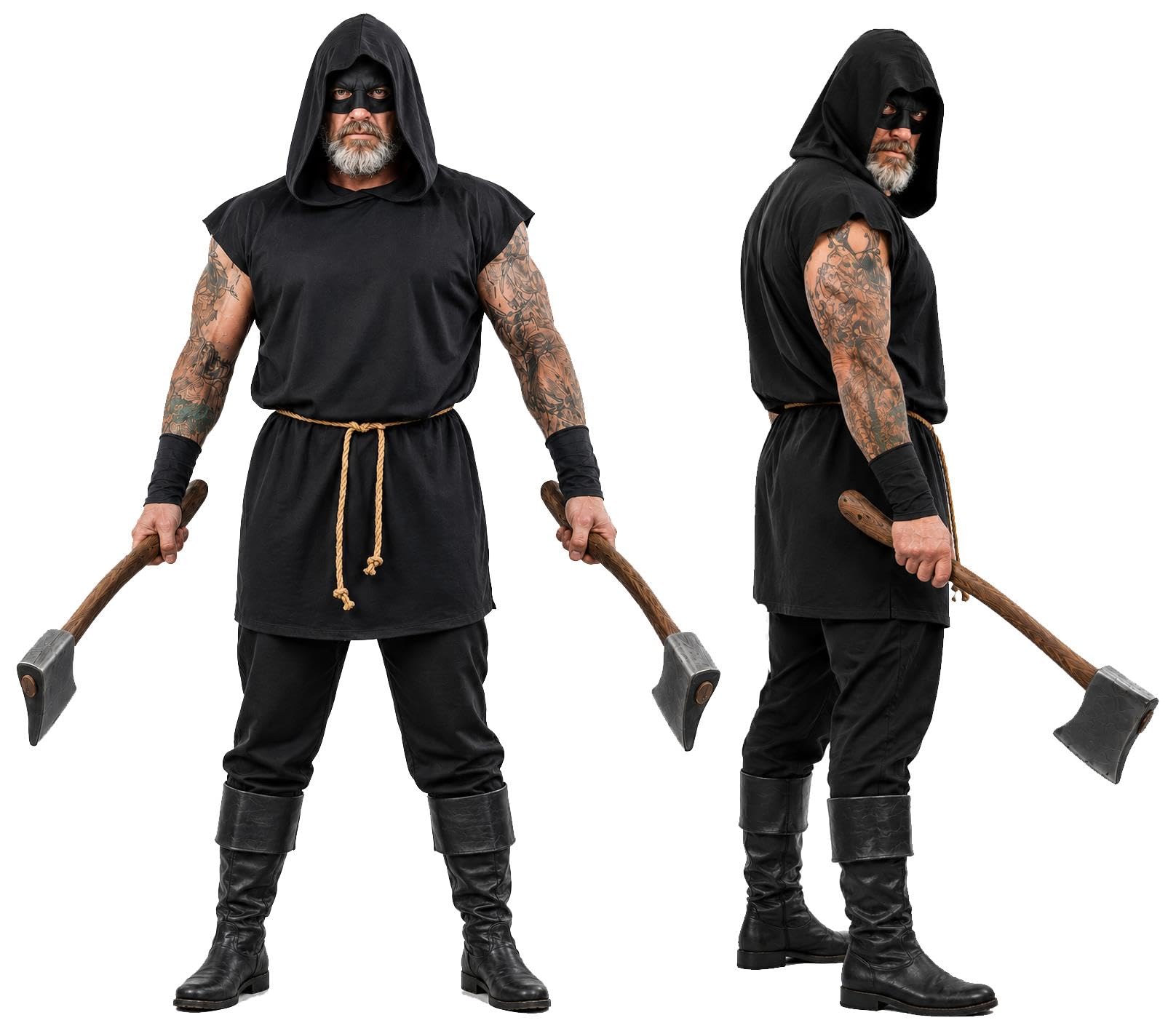 The Dragons Den Adults Medieval Executioner Hangman Headsman Halloween Fancy Dress Costume [XXL]