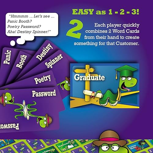 Miniatura 4 de SNAKE OIL - El juego de fiesta de venta tonta - Divertidos juegos de cartas para grupos de 3 a 10 jugadores - Actividad de viaje divertida para