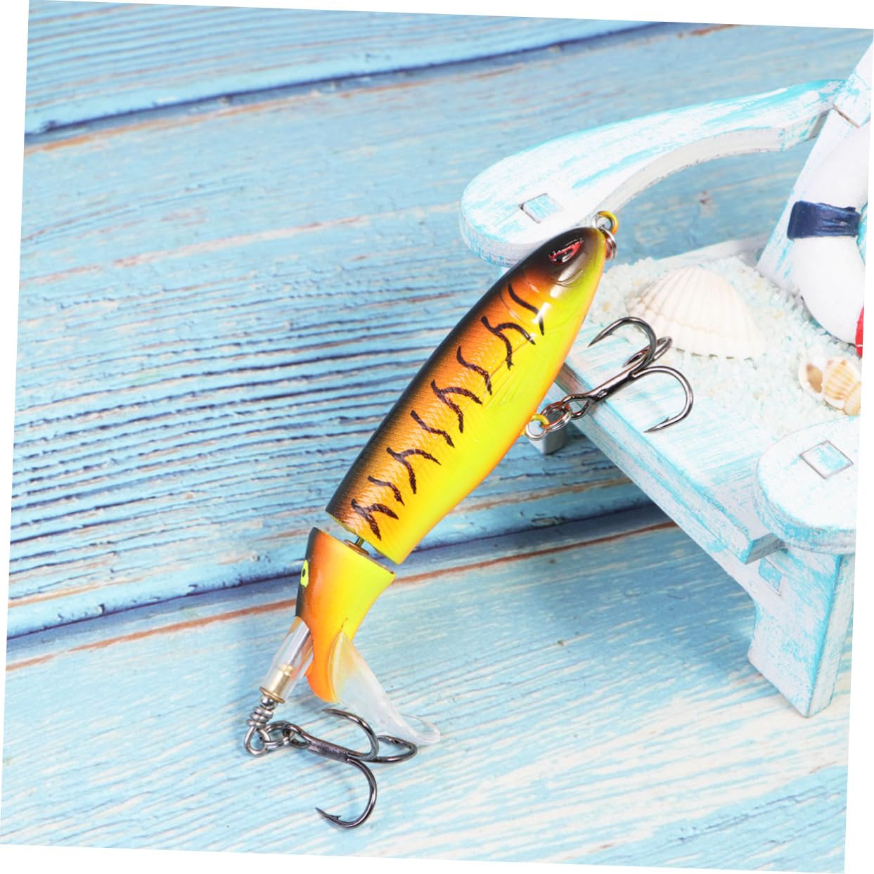 YARNOW 9 Pz Esca da Nuoto ad Esca d'Acqua Dolce Acqua salata Esche a manovella Esca per trote Esche da Pesca con Occhi 3D Esche bioniche realistiche Matita Esca Finta