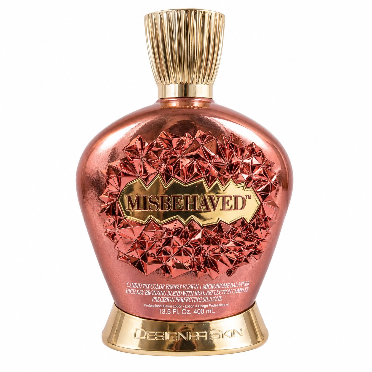 Misbehaved 70X Bronzer Tanning Bed Lotion, 13.5 fl oz for Designer Skin