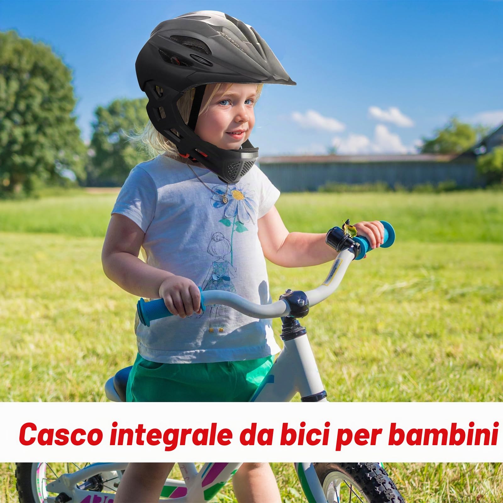 rockible Casco da Bici per Bambini Casco da Bicicletta Elegante, Casco da Ciclismo Casco Integrale per Andare in Bicicletta Pattinaggio a rotelle all'aperto