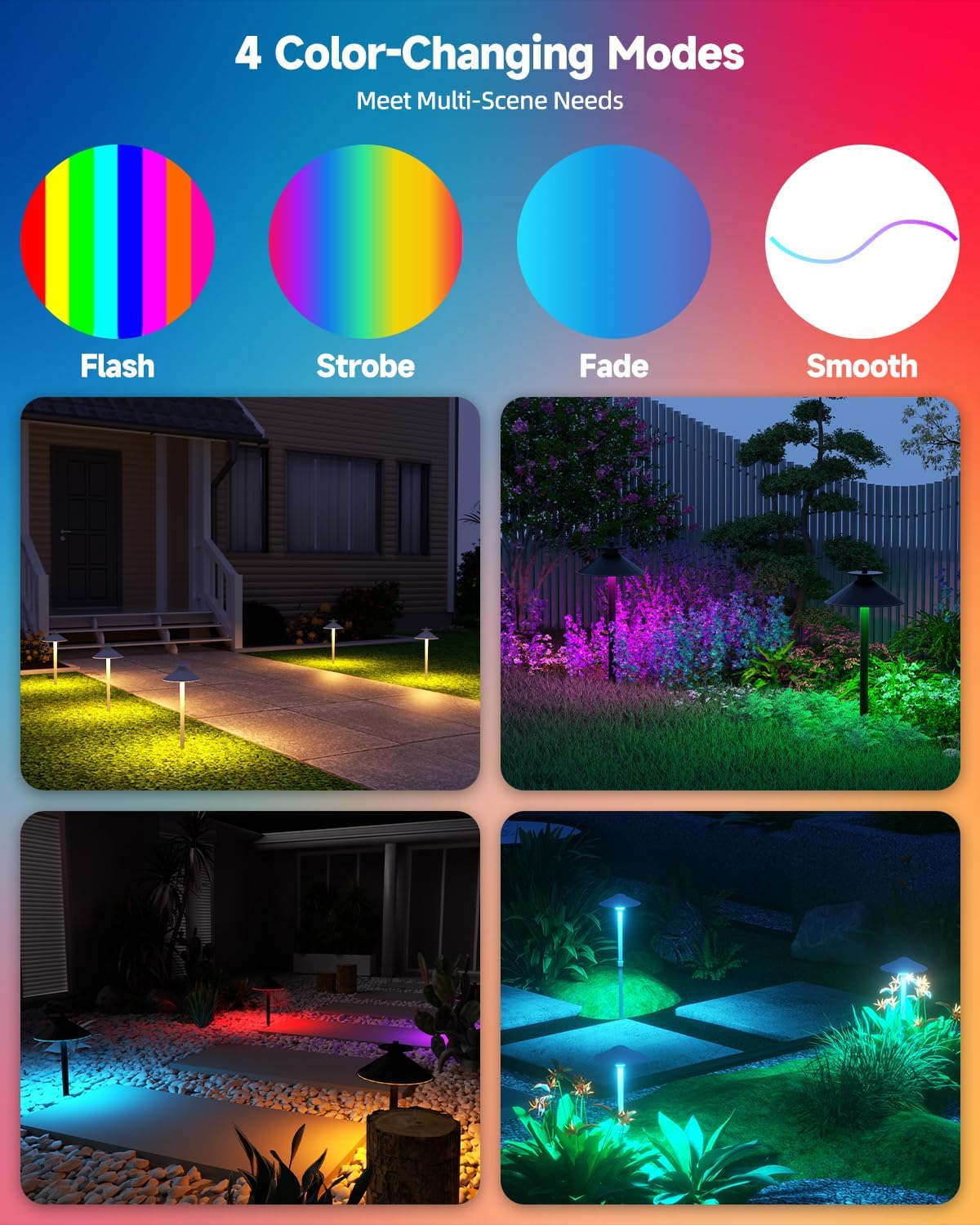 G4 LED Bulb 12V, T3 G4 Color Changing LED Bulbs, 12V 24V 3W RGB Bi-Pin Lights Warm White+15 Multi Colors for Low Voltage Landscape Light (4 Bulbs, 1 Remote)