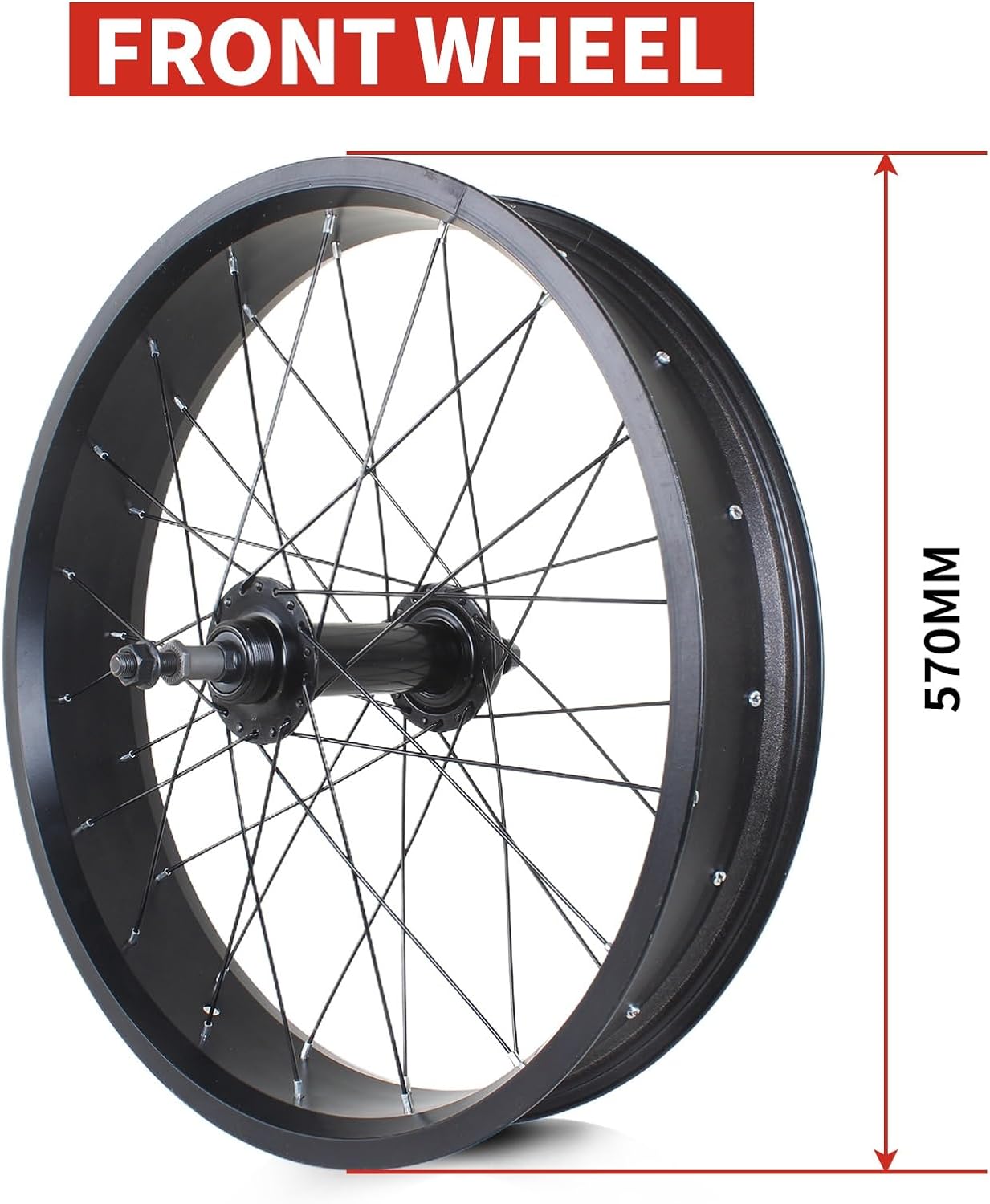 20in/24in/26in X 4.0" Fat Bike Wheel Beach Bike Wheels 135mm/195mm Disc Brake Bolt On Snow Bike Wheelset 36H Hubs 14G Spokes for 7/8/9/10s Rotary Freewheel Snow Beach