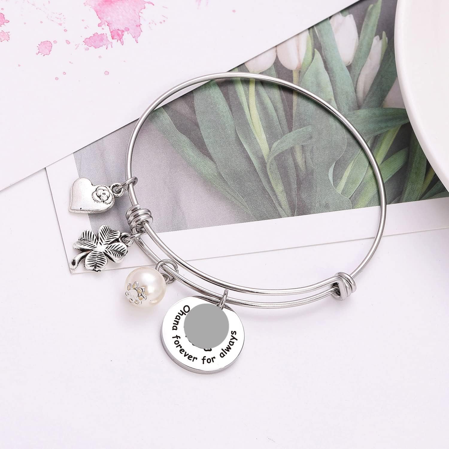 TzrNhm Blossom Family Bracelet, Gift for Mother, Sister, Aunt, Girlfriend, or Best Friend, BFF Jewelry for Daughter-in-Law, Birthday, Anniversary, or Everyday Wear, Stainless Steel Design - Image 3