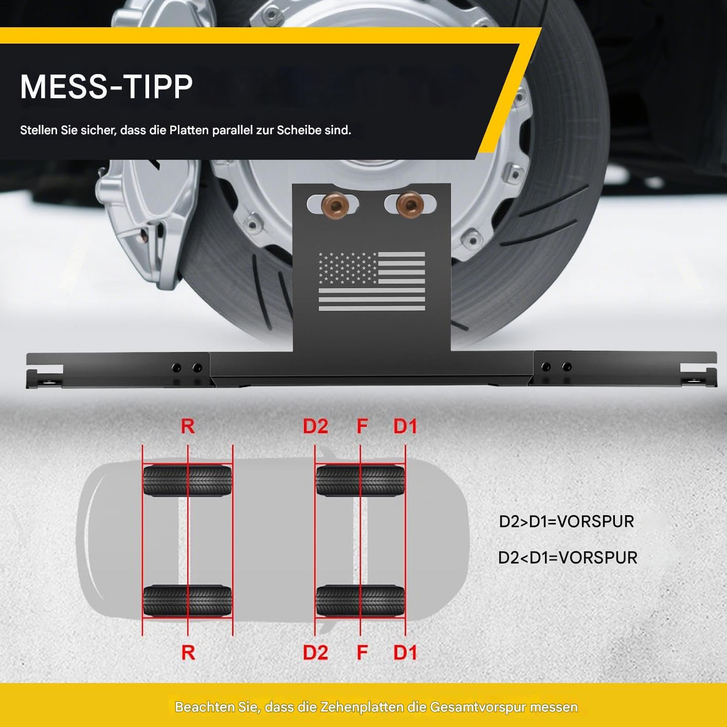 Outils De Géométrie Automobile Ensemble Outils Mesure Précis | Réglage parallélisme automobile Conçu Pour Voiture Légère Maison Garage Atelier Remplacement Pneus Et Entretien Régulier Et