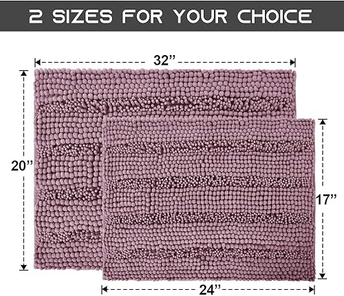 Vista 11 de NICETOWN Tapetes de baño antideslizantes (verde cáscara, 20 x 32 + 17 x 24 pulgadas)