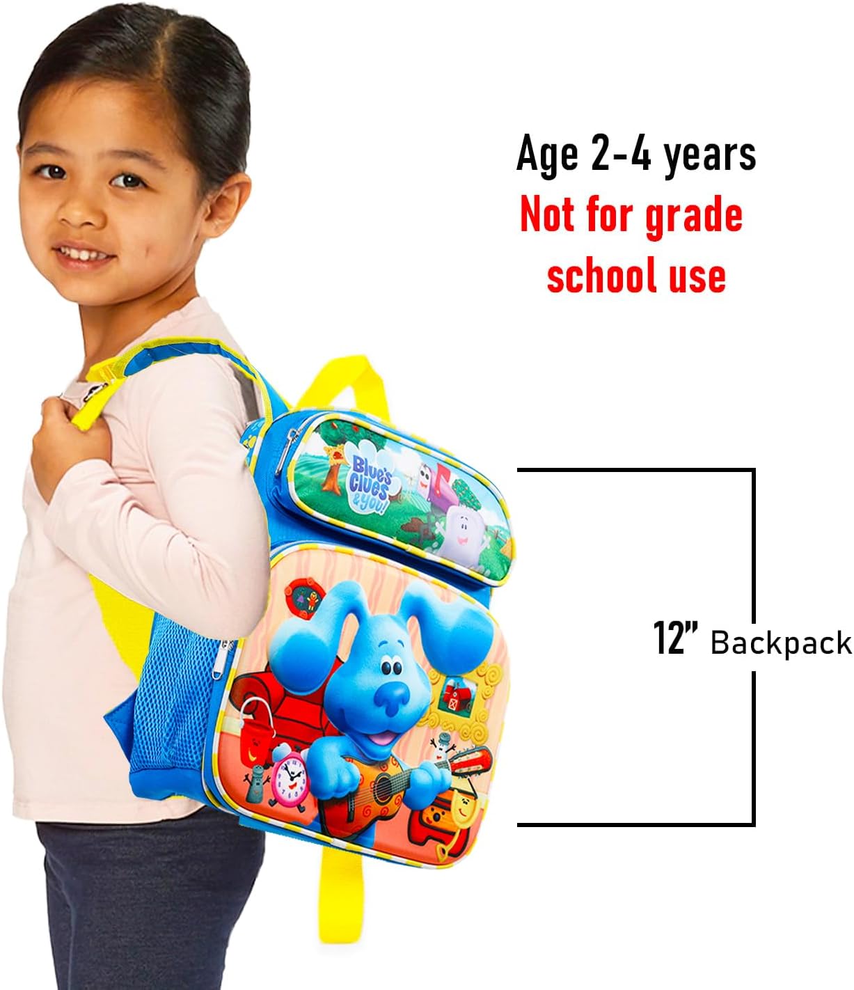 Blue's Clues Mini Backpack for Kids - 12" Small Bag for Boys and Girls | Blue's Clues School Backpack for Kids, Toddlers