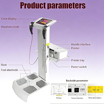 Professional Body Fat Scale with Printer Intelligent Health Analyzer for Body Composition Analysis Human Machine,3D Body Scanner Measurement