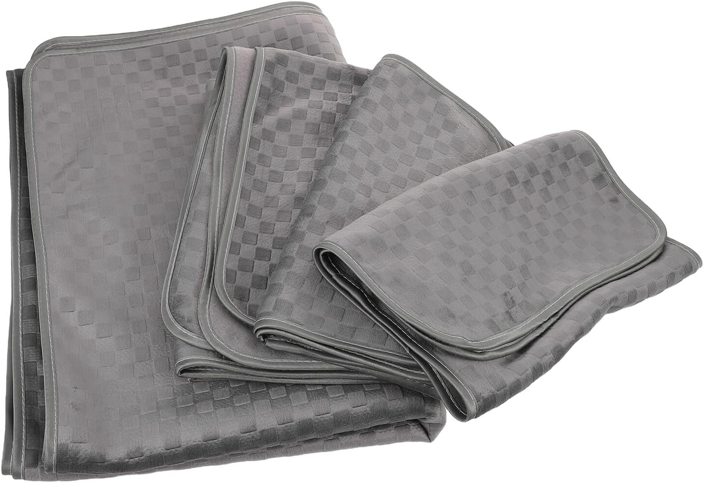 GARVALON Foot Bath Lounge Cover Set 4pcs, Gray Soft Fitted Spa Chair Slipcover for Massage Recliner, Couch Protector for Salon Foot Therapy and Ear Massage Bed