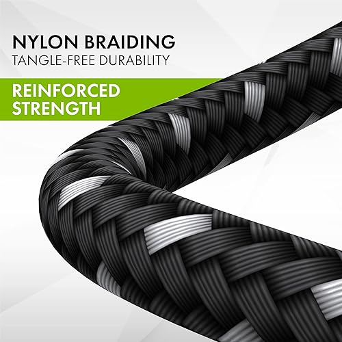 Miniatura 5 de Cable USB C de 4 pies, paquete de 2 cables de carga rápida tipo C de fibra de aramida trenzada duradera 3A, compatible con Android, Samsung Galaxy,