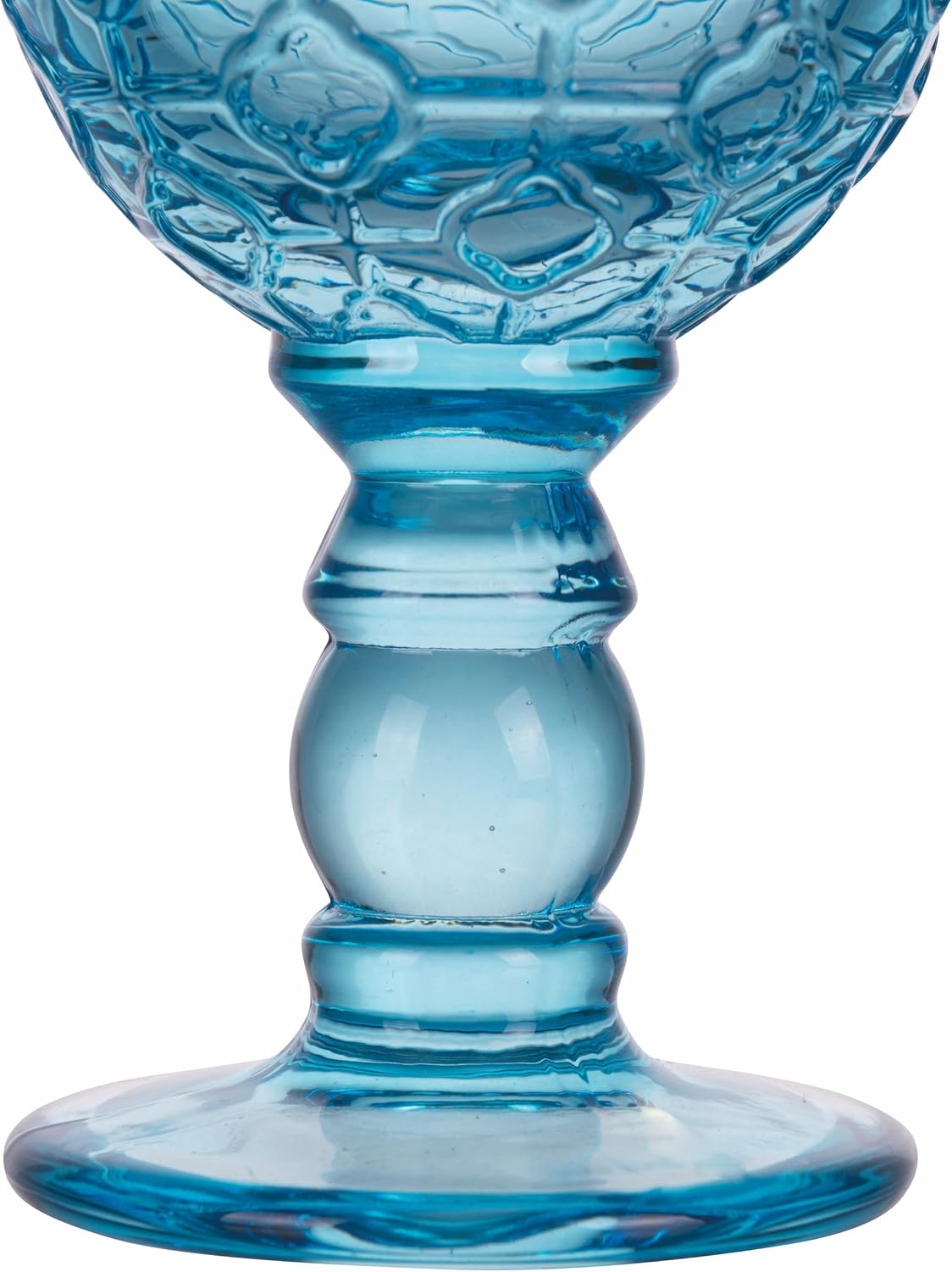 Villa d'Este Home Tivoli Set of 6 Glasses 280 ml in Glass, Machined Surface, Geometrie Ocean
