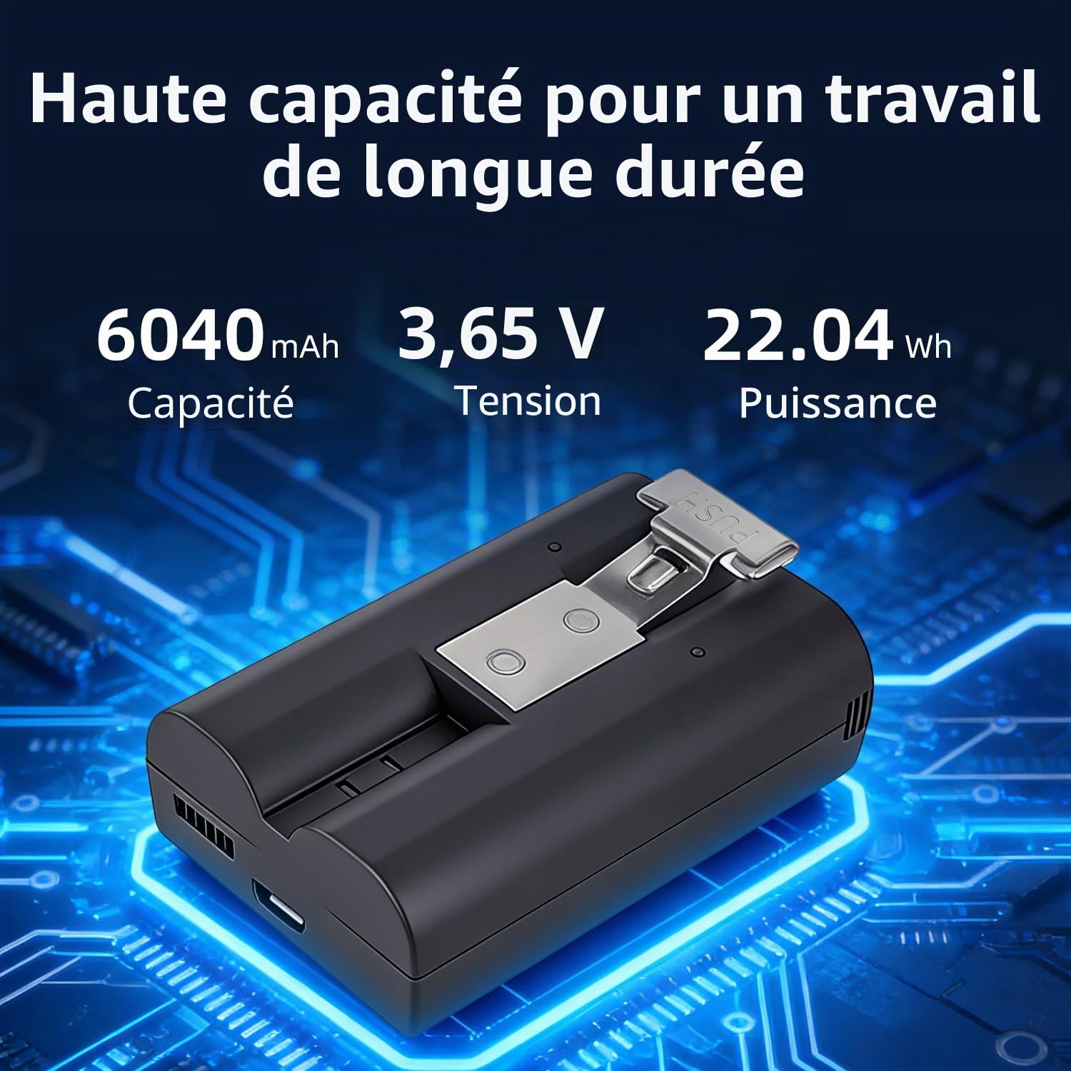 (Lot de 2) V4 Ring Batterie 6040mAh 3.65V, Compatible avec Les caméras Ring Doorbell Camera 2/3/4/3 Plus, Stick Up Camera (2e et 3e génération), Spotlight Cam et Peephole Cam