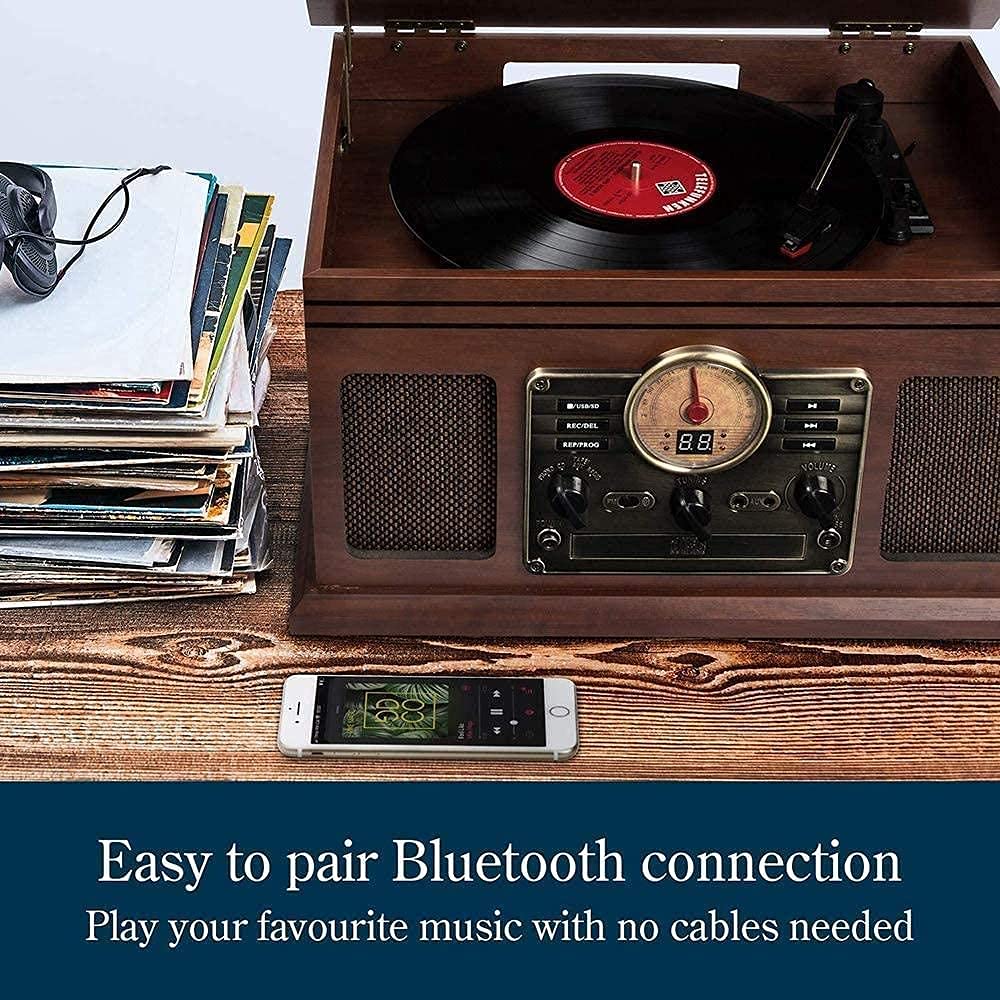 Giradischi retrò, Radio am FM 33/45/78 Giri Giradischi grammofono Antico Giradischi Disco Vinile RCA Jack per Cuffie W Vita Interessante