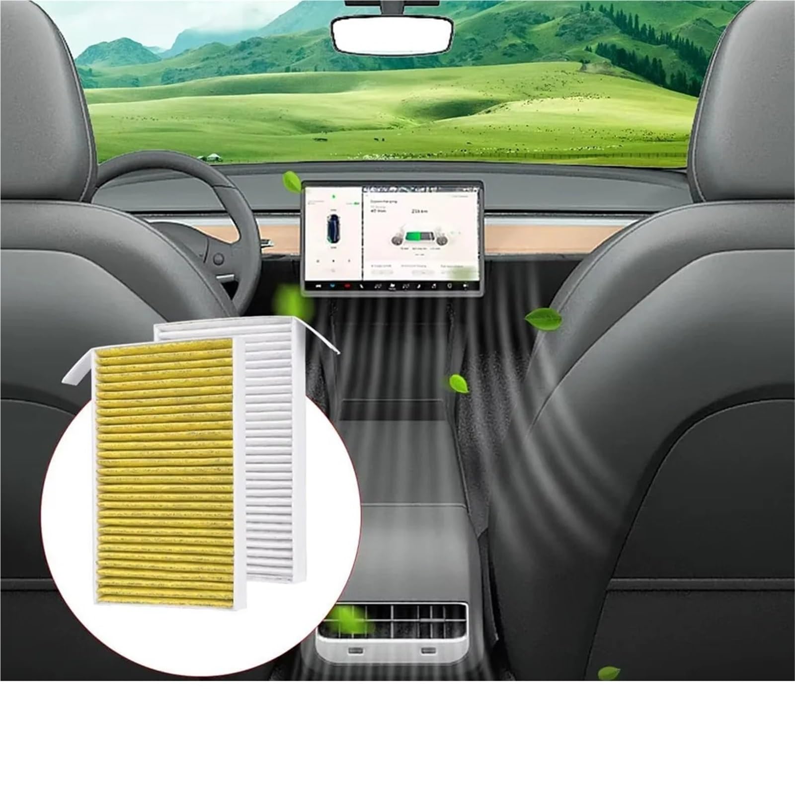 Compatible avec le filtre à air d'habitacle