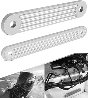TSP-1 and TSP-2DP Transom Support Plates Set Fits for Top Bolt Holes Standard 15" X 2" and Lower Bolt Holes Standard 12" x 2", 3/8" Thickness Alloy Aluminum