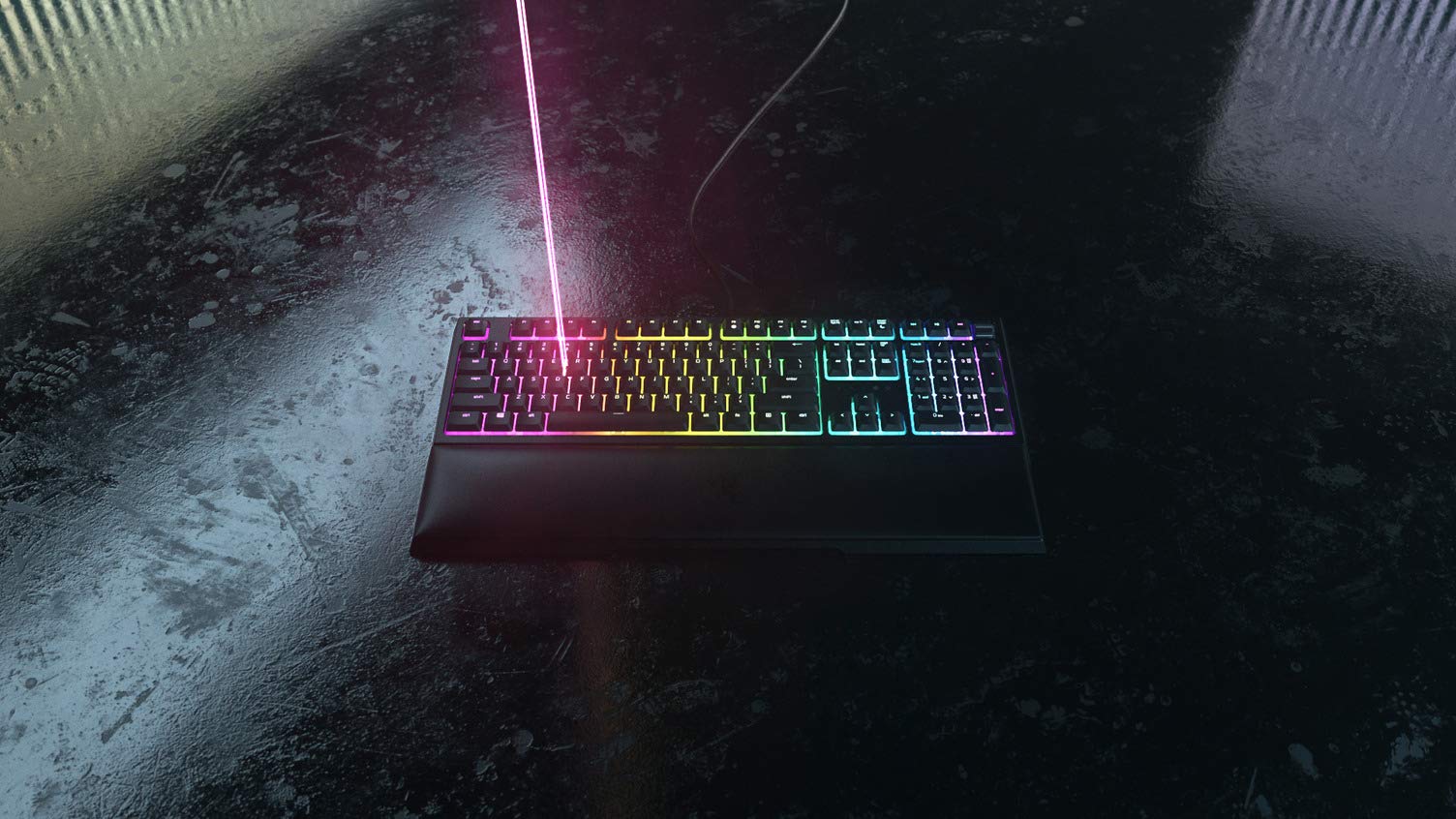 Razer Ornata V2 - Teclado para Juegos (Teclado Gaming de Membrana mecánica, Control Giratorio Digital Multifuncional y Teclas Multimedia y programables) - Teclado QWERTY Español