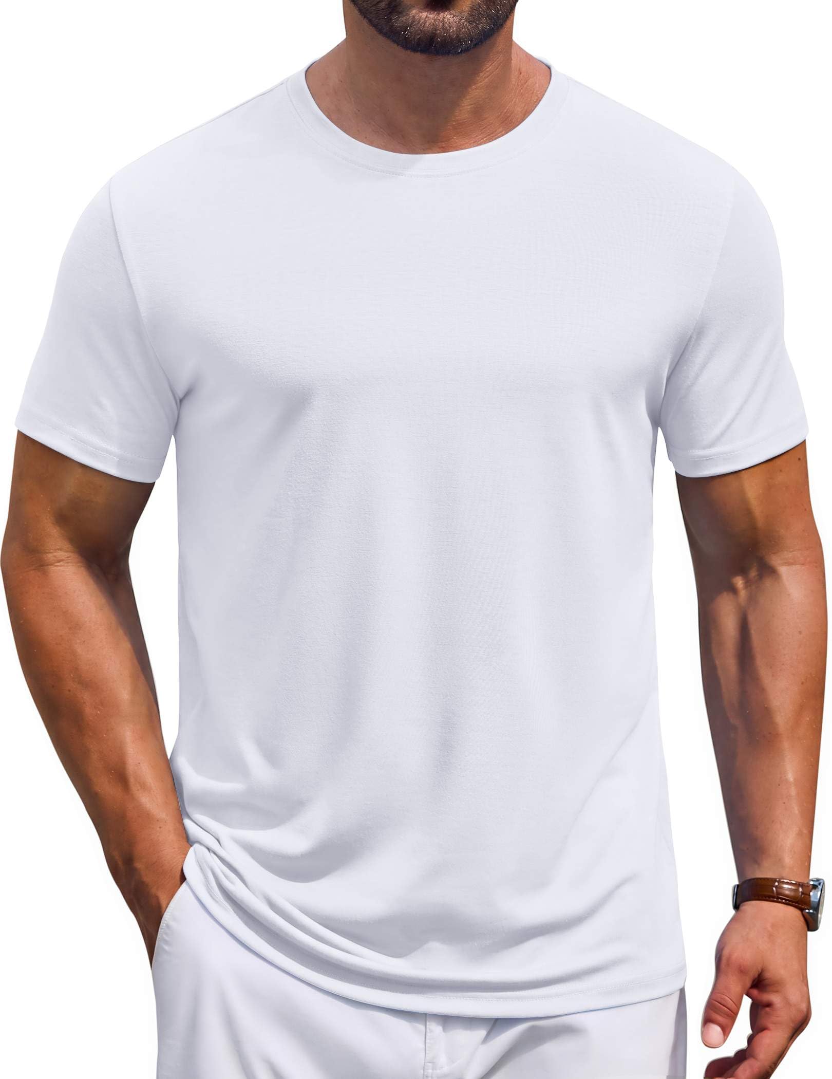 COOFANDY Men's T Shirt Short Sleeve Casual T-Shirts Crew Neck Basic Tee Shirts