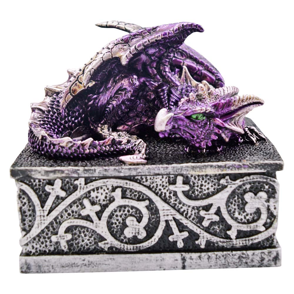 Nemesis Now Dragon Safehold Set Of 4, Boxes, Multi-Coloured, 8.4cm, Resin - Image 2