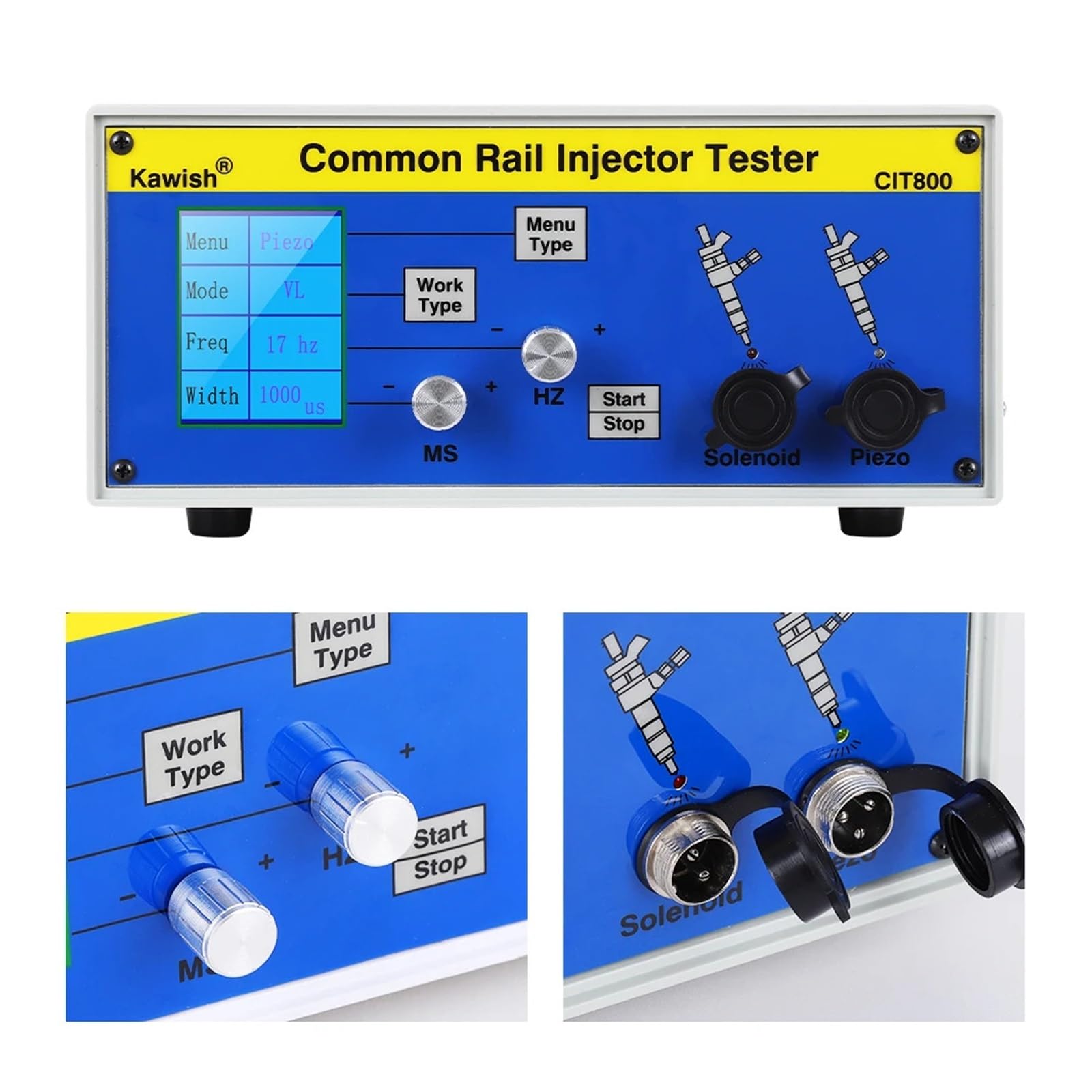 Probador de inyectores, Comprobador de inyectores Common Rail CIT800, comprobador de inyectores piezoeléctricos + Validador de inyectores S60H