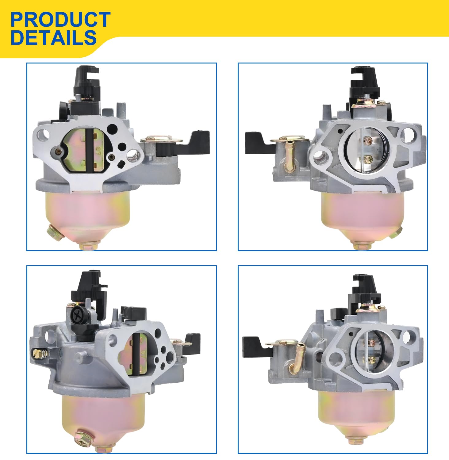 Fitbest Carburador de cortacésped para motores Honda GX390 de 13 hp, sustituye a 16100-ZF6-V01 con juntas