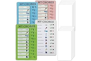 4 Packs Portable Chore Chart Board for Multiple Kids