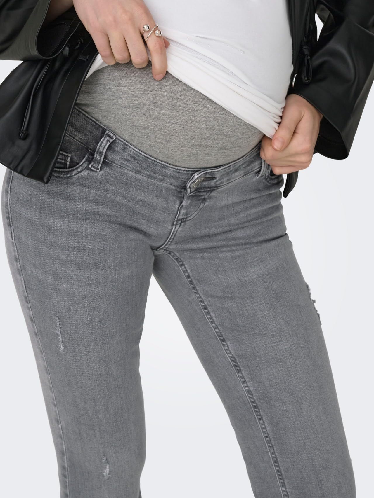 ONLY Damen Flared Fit Jeans Bein Mit Schlag Grau L/30