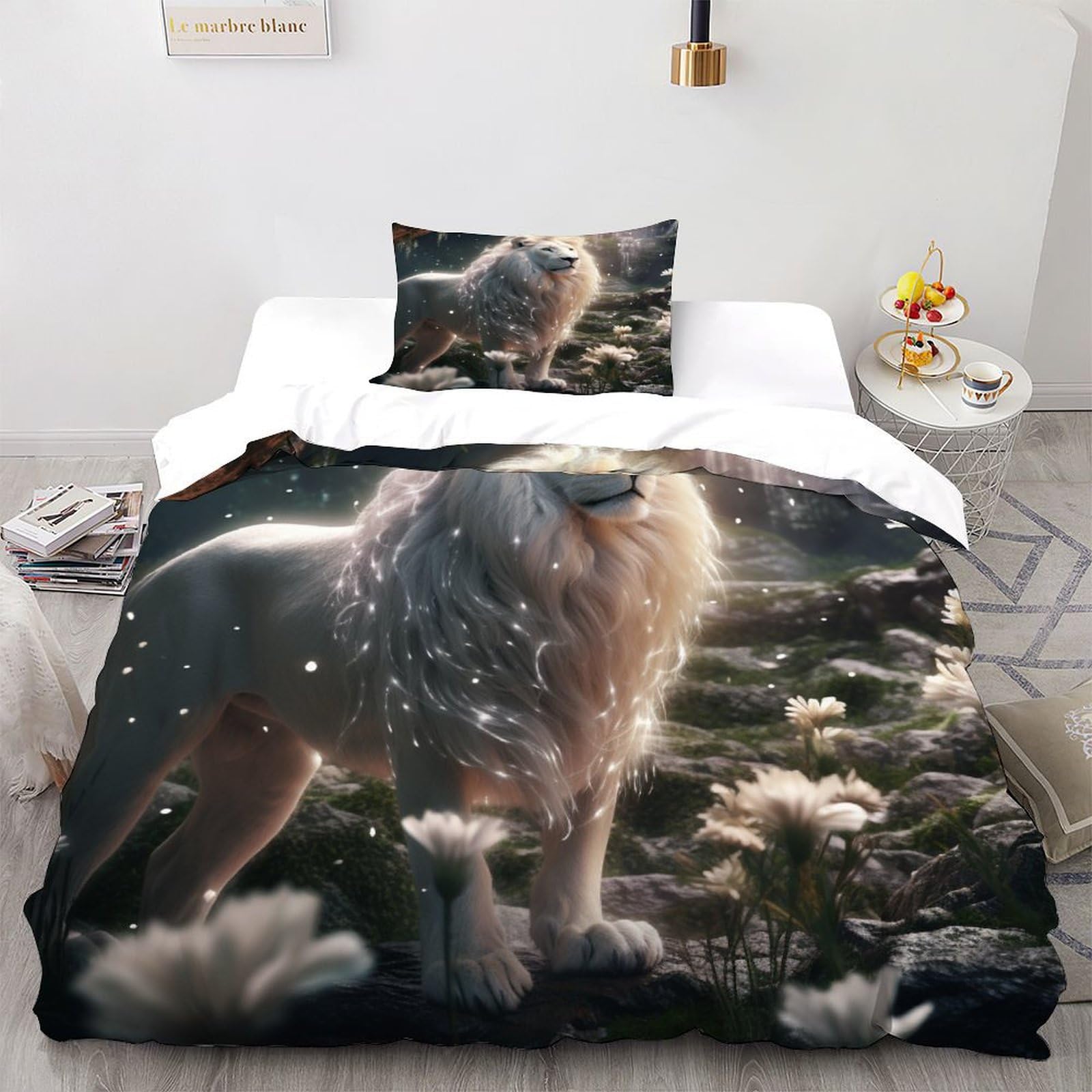 Parure décor de animals housse de couette kids single 135x200 motif