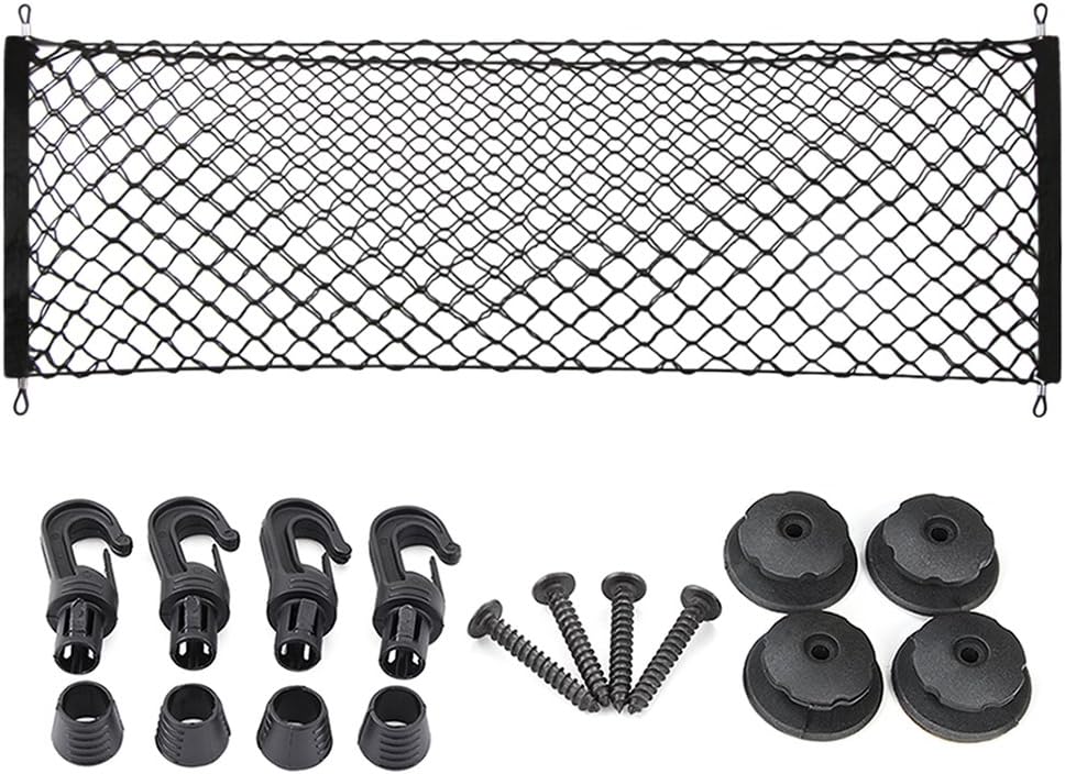 AndyGo Rear Cargo Trunk Storage Organizer Net for Car Plus mounting Points