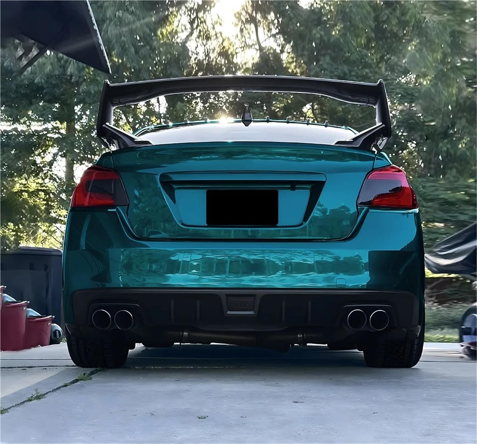 Dla Subaru Dla WRX STI VA 2015-2021 Lotka Tylny Spoiler Bagażnika Skrzydło Na Klapie Modyfikacja Samochodu Spojler Tylny Trunk Wing(Carbon Look)