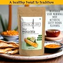 Forgotten Foods Millet Masala Dosa 400g - Wheat Free Instant Dosa Mix with Kodo and Little Millets - High Fiber, Plant Proteins, Low GI, No Soda, No Preservatives - Makes 15 Dosas, Serves 5 gallery image