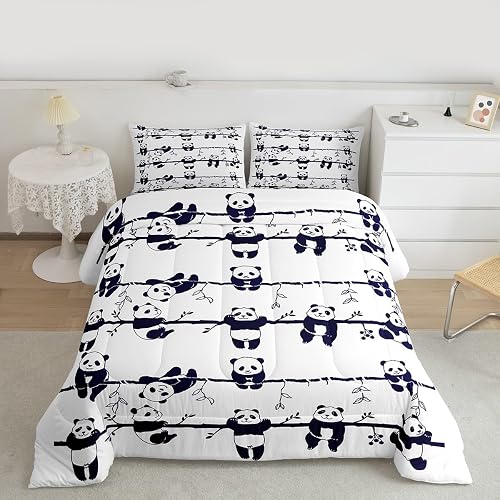 Panda Comforter Set Kids Cute Animal Comforter for Boys Girls Cute Cartoon