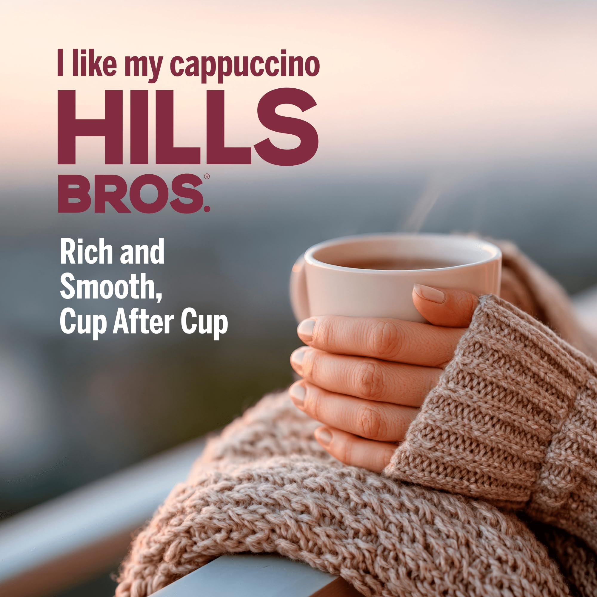 Hills Bros. Instant Cappuccino-Mischung, zuckerfreie französische Vanille und Doppel-Mokka-Variety Pack (340 ml, 3 Stück) – praktisch und vielseitig, sofort heißer oder Eiskaffee, schaumiger und