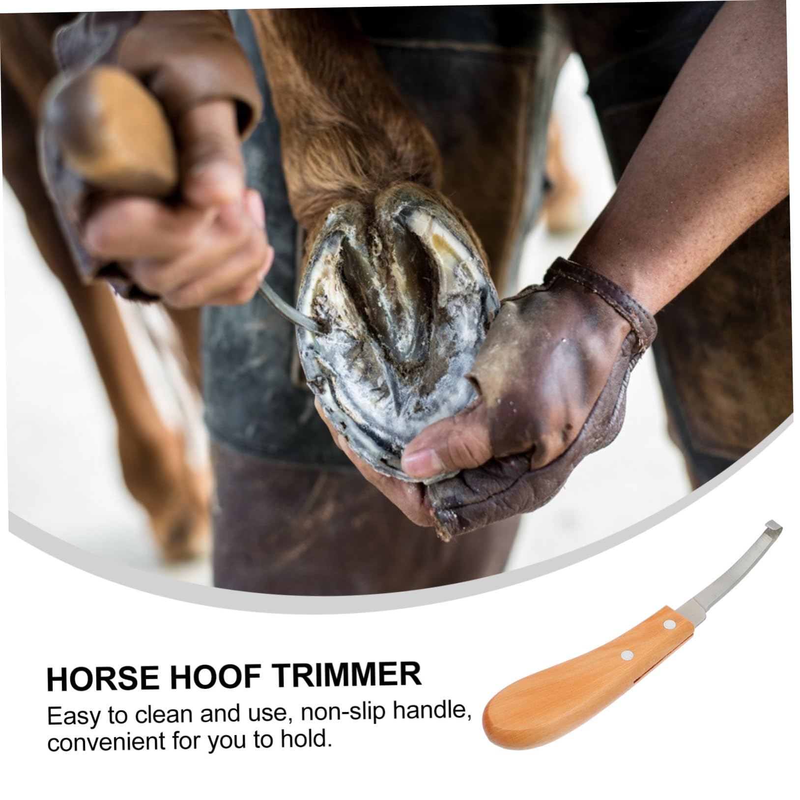 Happyyami 3stücke Tragbares Hufschneider-Werkzeug Für Pferde Robuster Edelstahl-huftrimmer Mit Ergonomischem Holzgriff Für Präzises Und Komfortables Trimmen Von Hufen