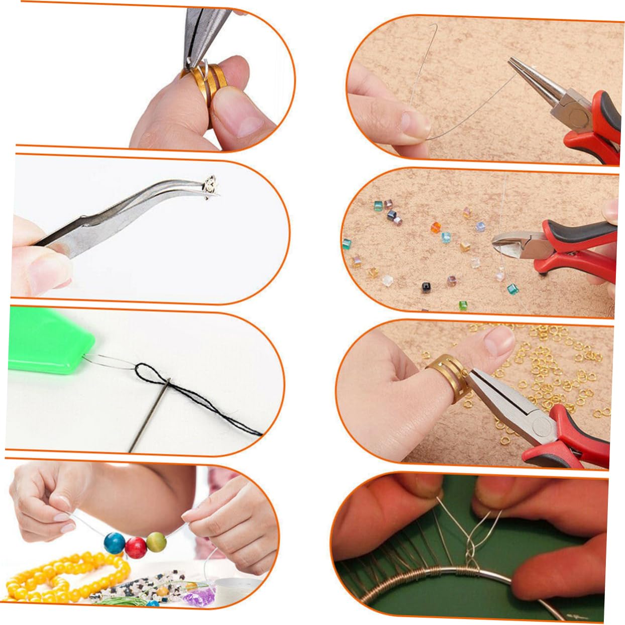 Tofficu 768pièces Kit Outils Pour Création De Bijoux Pinces Aiguilles Anneaux Et Boucles Boîte De Rangement à Compartiments
